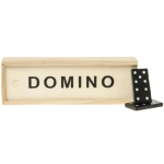 Dominoes in a wooden box