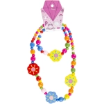 Children's necklace and bracelet - wood