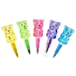 Colorful teddy bears crayons