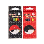 Wooden crayons mini pirates (6 pieces)