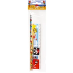 Set of pencil, ruler, eraser and sharpener pirates
