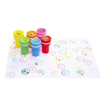 Plastic stamps happy faces emoticons