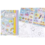 Coloring book with stickers for children - unicorn