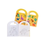 Mini coloring book with stickers - dinosaurs