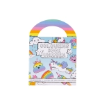 Mini coloring book with stickers - unicorns