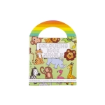 Mini coloring book with stickers - jungle animals