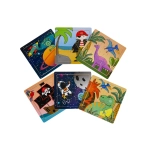 Fából készült puzzle gyerekeknek űrkalózok dinoszauruszok keveréke