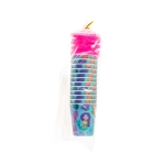 Plastic cup with a tube and a lid - 3D mermaid