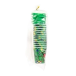 Plastic cup with a tube and a lid - 3D football