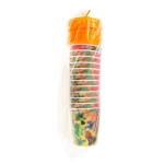 Plastic cup with a tube and a lid - 3D dinosaurs