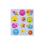 Set of stickers 12 pieces - happy faces emoticons