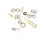 Photo accessories on Bride to Be sticks