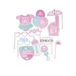Photo accessories on sticks Baby shower