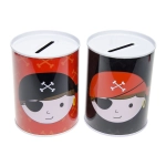 Tin piggy bank - pirate