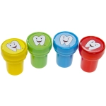 Plastic stamps with happy teeth