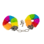 Regenbogen-Pelzstulpen