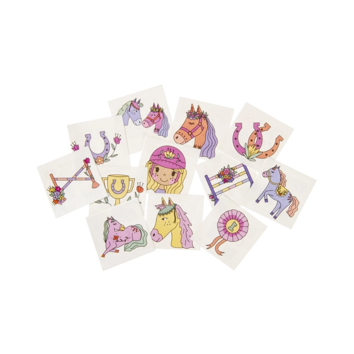 Children's tattoos horses - 12 pieces