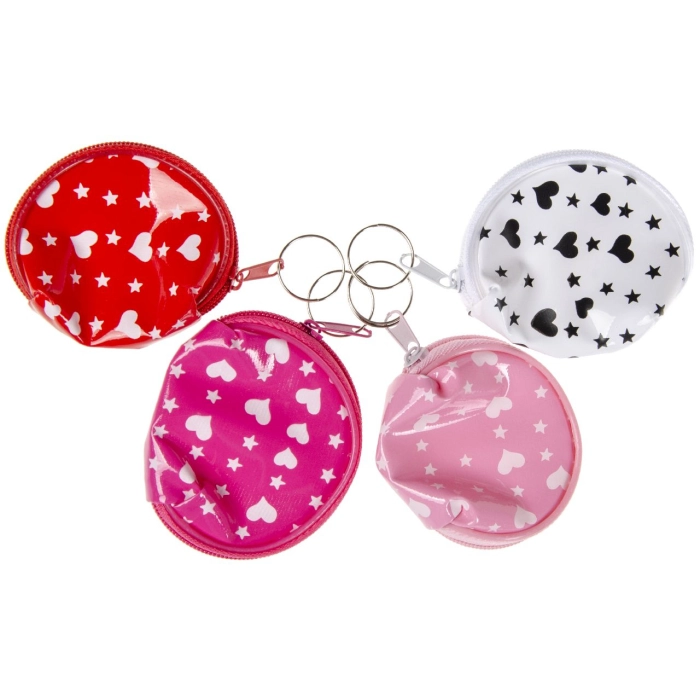 Mini purse - hearts and stars