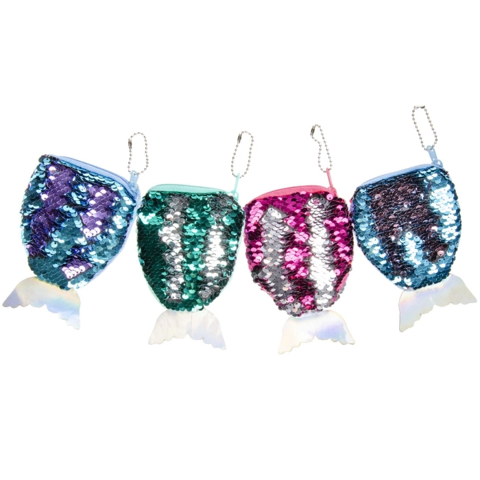 Purse with sequins, mermaid tail