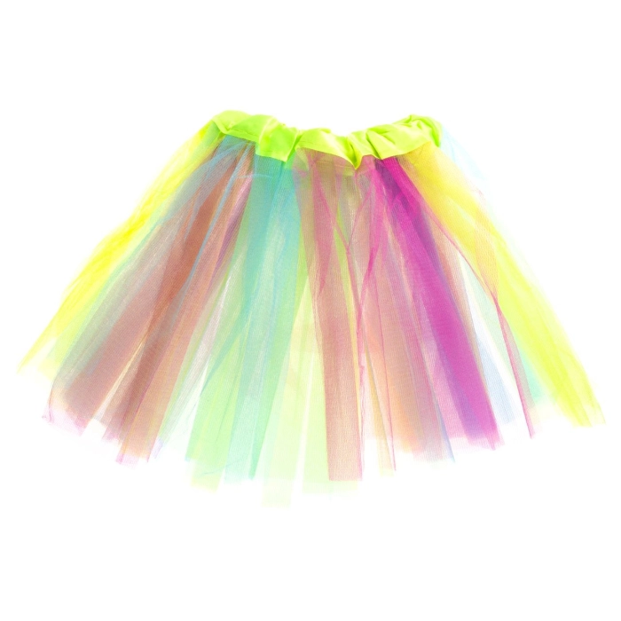 Rainbow dance tulle skirt