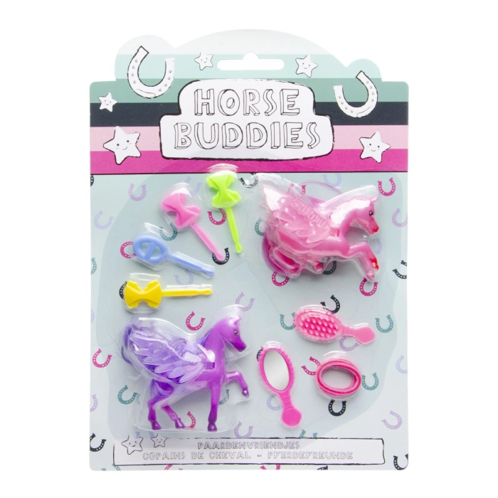Set of unicorns with care accessories
