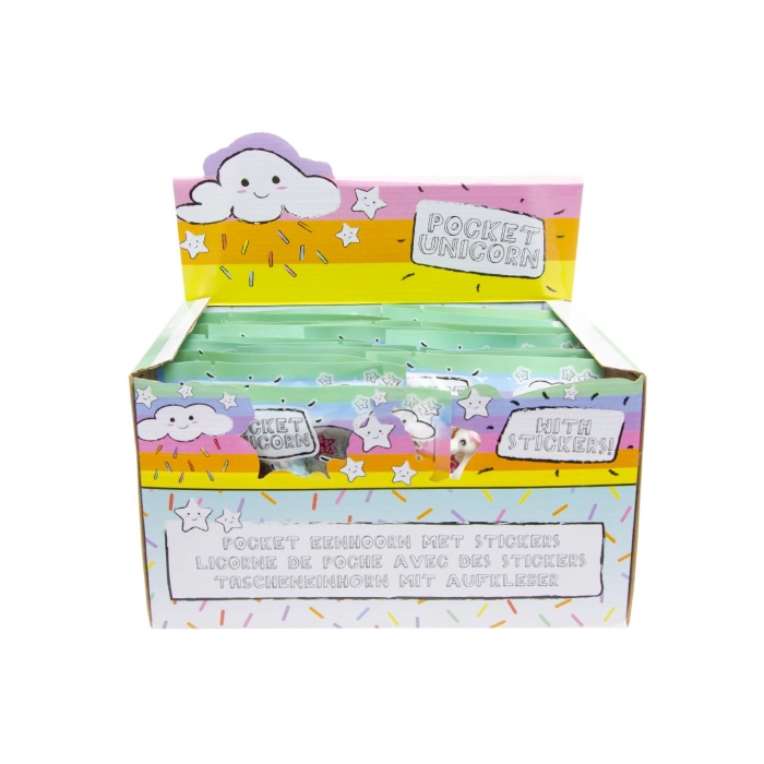 Mini unicorn figurine with mix stickers