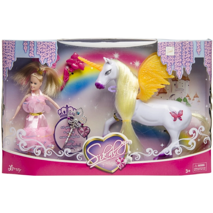 Princess doll with a unicorn - gift box