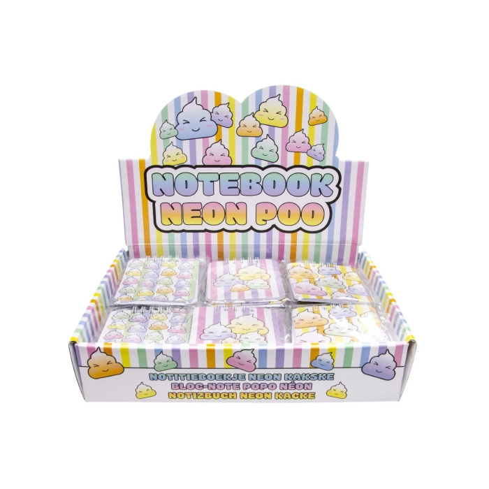 Neon poop notebook