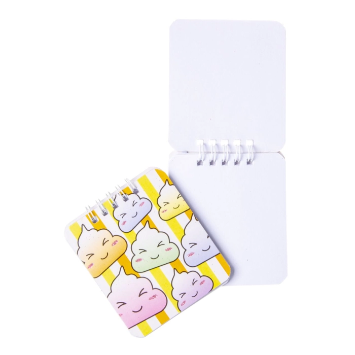 Neon poop notebook