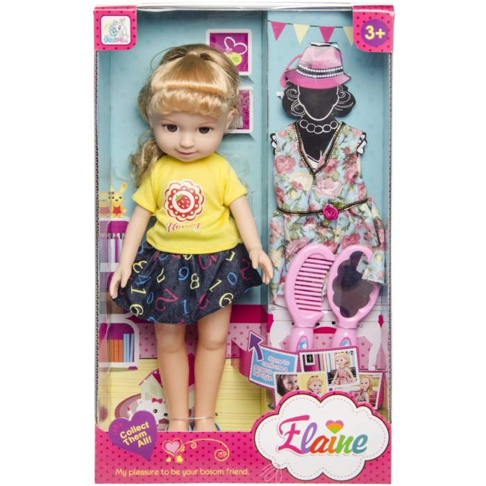Elaine doll with dress and accessories - box