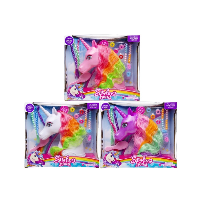 Unicorn head for combing with accessories M