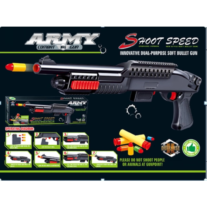Combat weapon with bullets and XL foam darts