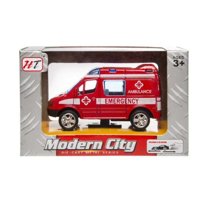 Stadtpolizeiwagen oder Krankenwagen aus Die-Cast