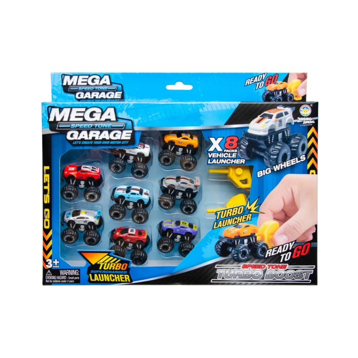8 db-os autóból álló készlet meghajtó mechanizmussal