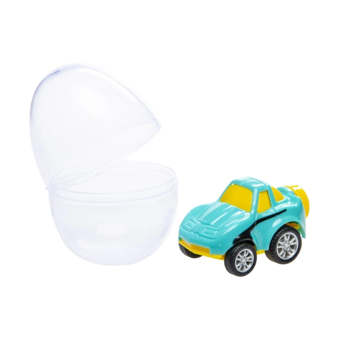 Mini pull back car in an egg