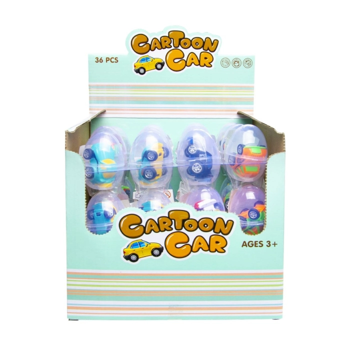 Mini pull back car in an egg