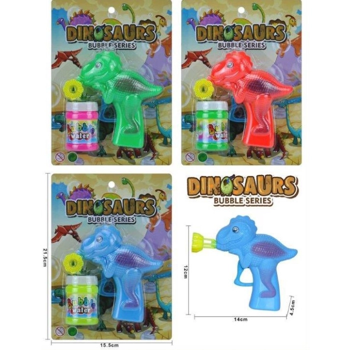 Pištoľ na mydlové bubliny Dinosaurus mix