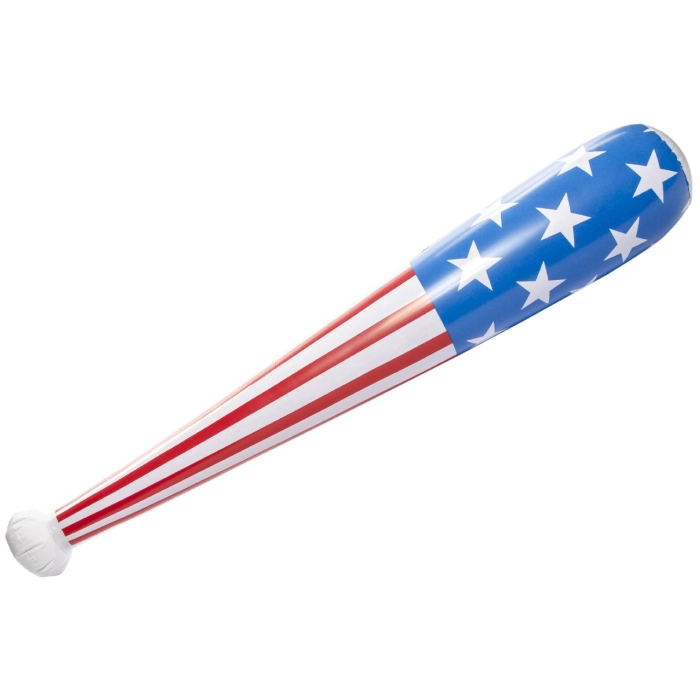Aufblasbarer Baseballschläger, US-Farben