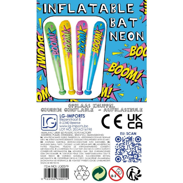 Inflatable baseball bat - superhero