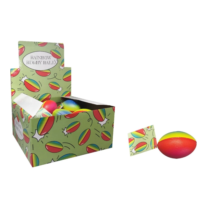Rainbow rugby ball