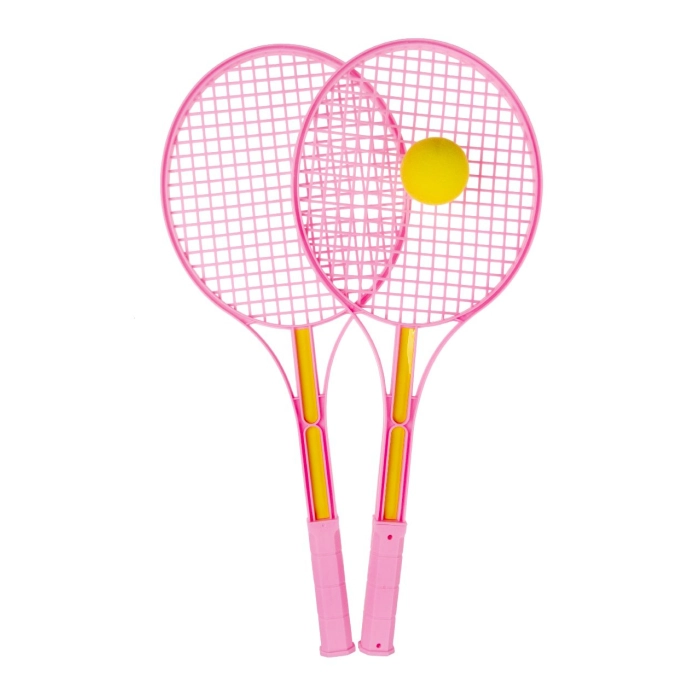 Badminton, tenisové rakety s míčkem