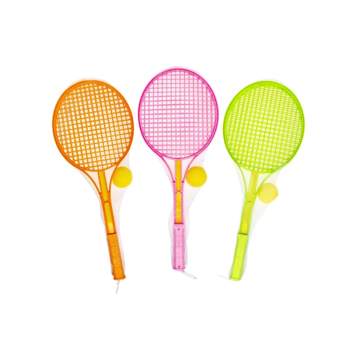 Badminton, tenisové rakety s míčkem