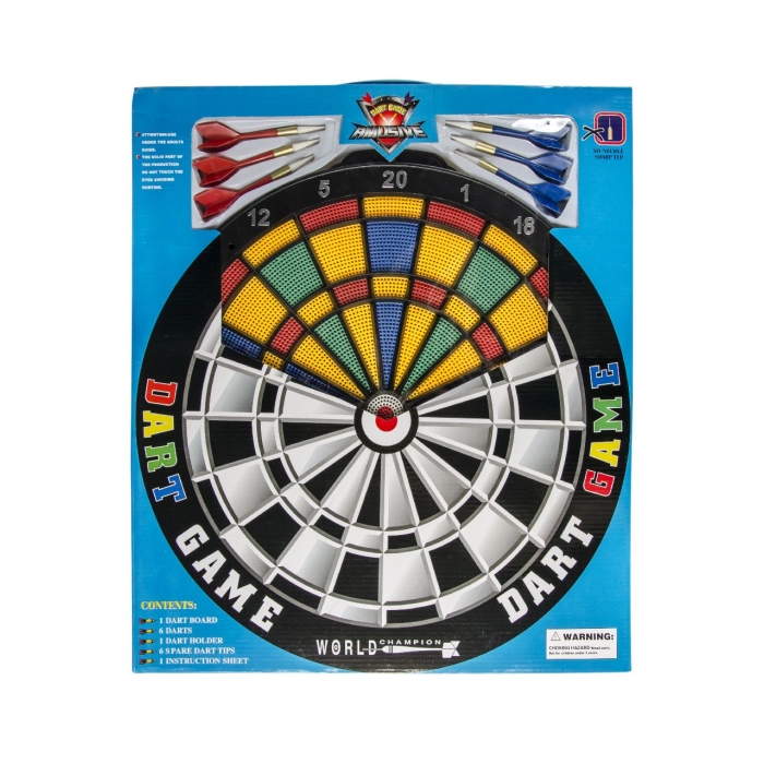 Dart game (board + 6 darts) - diameter 43 cm