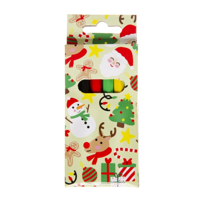 Mini Christmas wooden crayons (6 pieces)