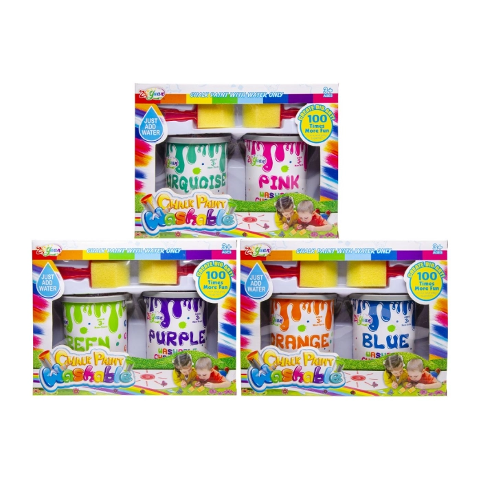 Sidewalk chalk powder + 2 brushes - XL