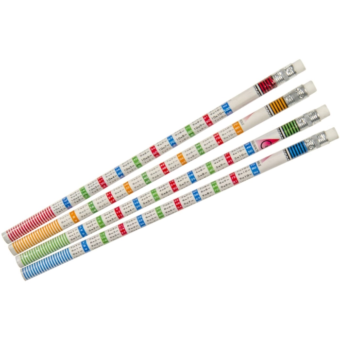 Pencil with the multiplication table