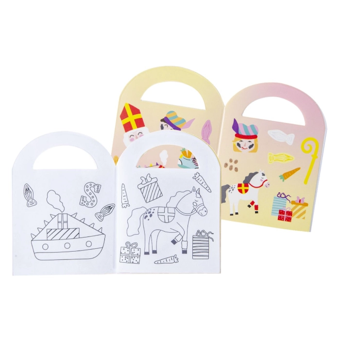 Mini coloring book with stickers - Christmas Sinterklaas