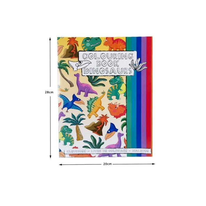 Coloring book with stickers for kids - dinosaurs