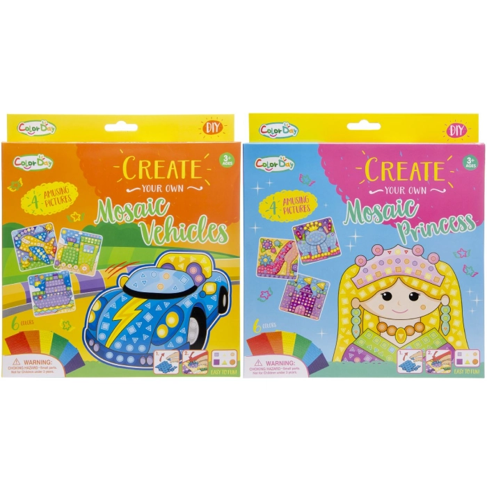 DIY mosaic - vehicles or princess