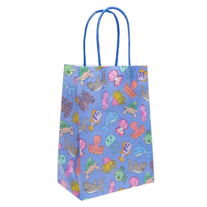 Sea animals gift bag - 16 x 22 x 9 cm